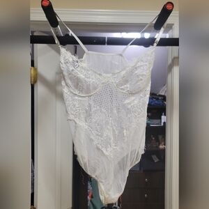 Elegant White Lace Bodysuit
